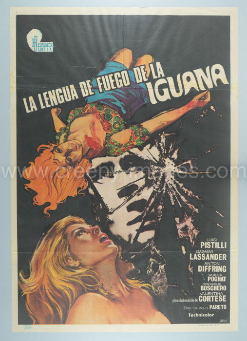 Die Bestie mit dem feurigen Atem / L‘Iguana dalla lingua di fuoco - Spanisches Plakat